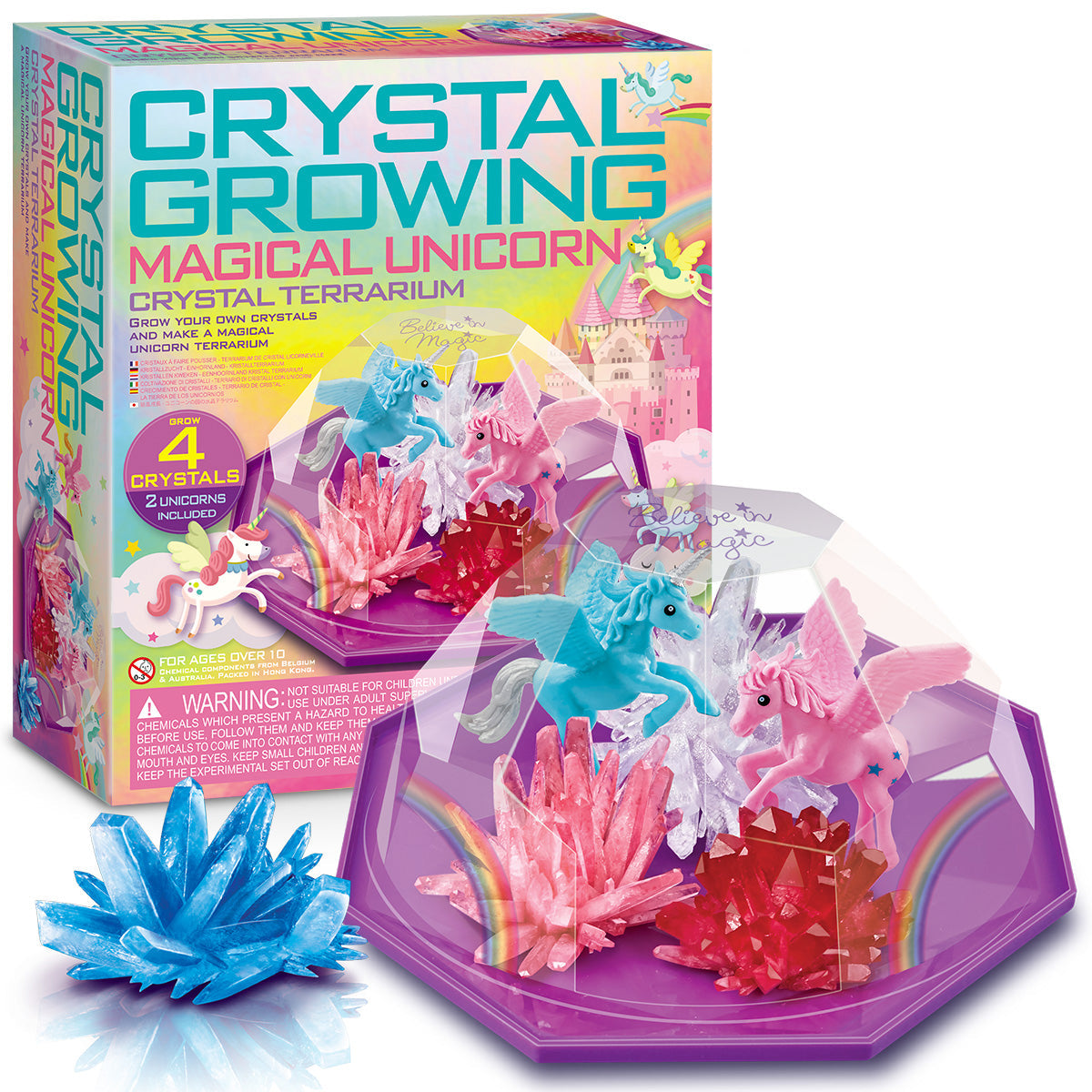 Crystal Growing Unicorn Terrarium