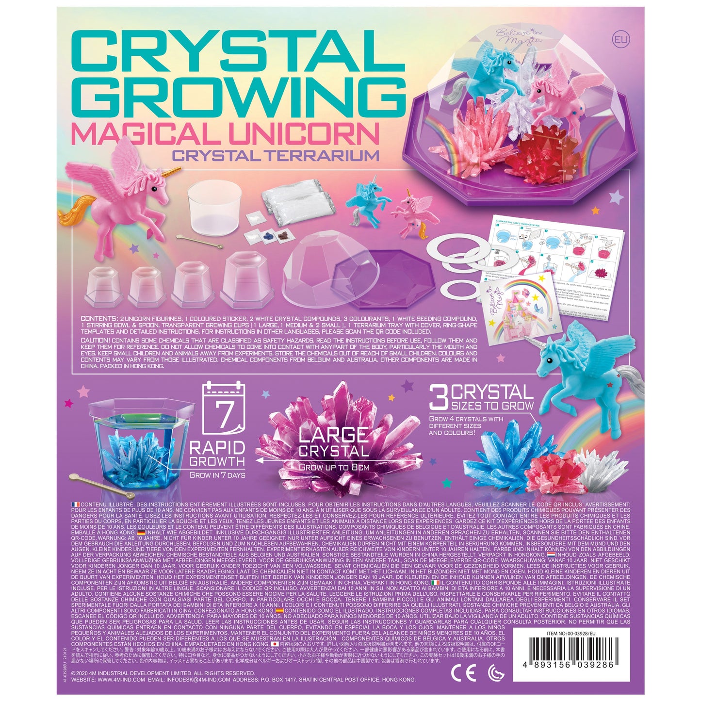 Crystal Growing Unicorn Terrarium