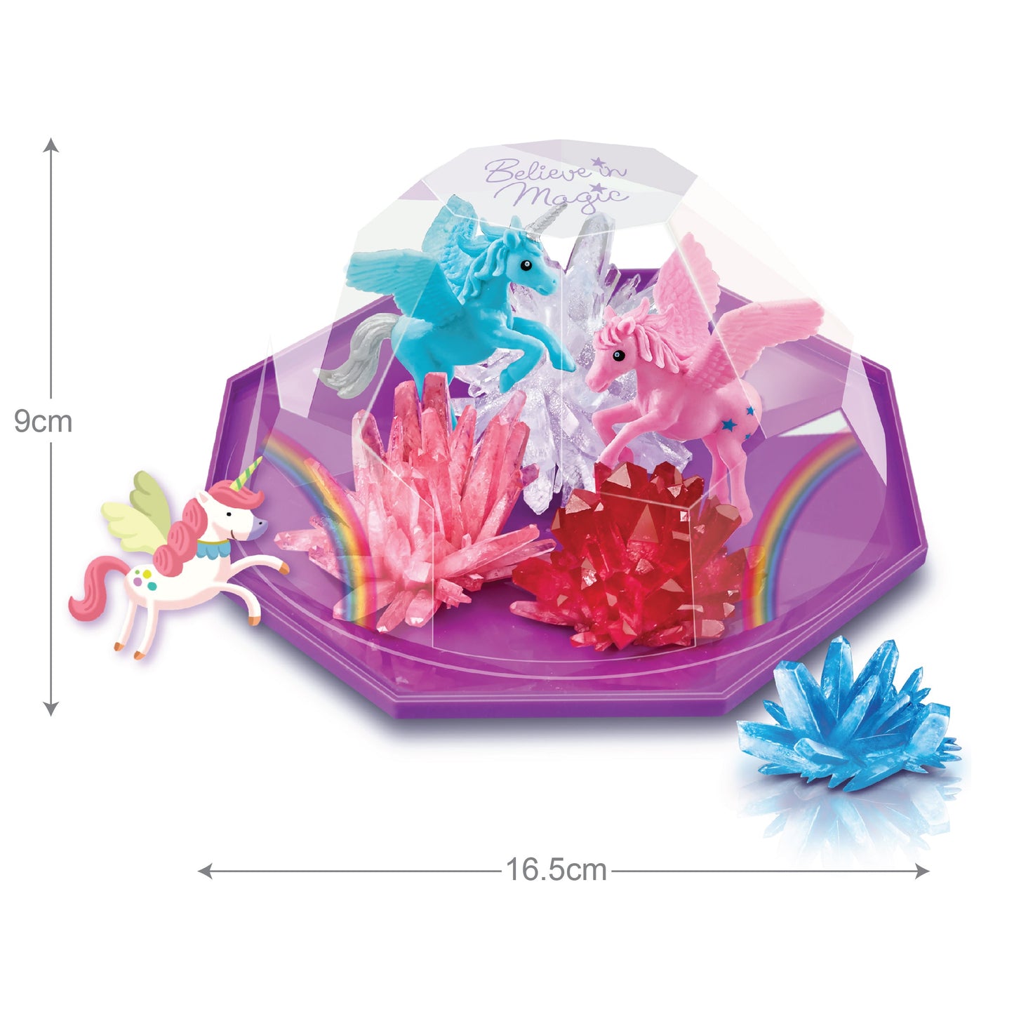 Crystal Growing Unicorn Terrarium