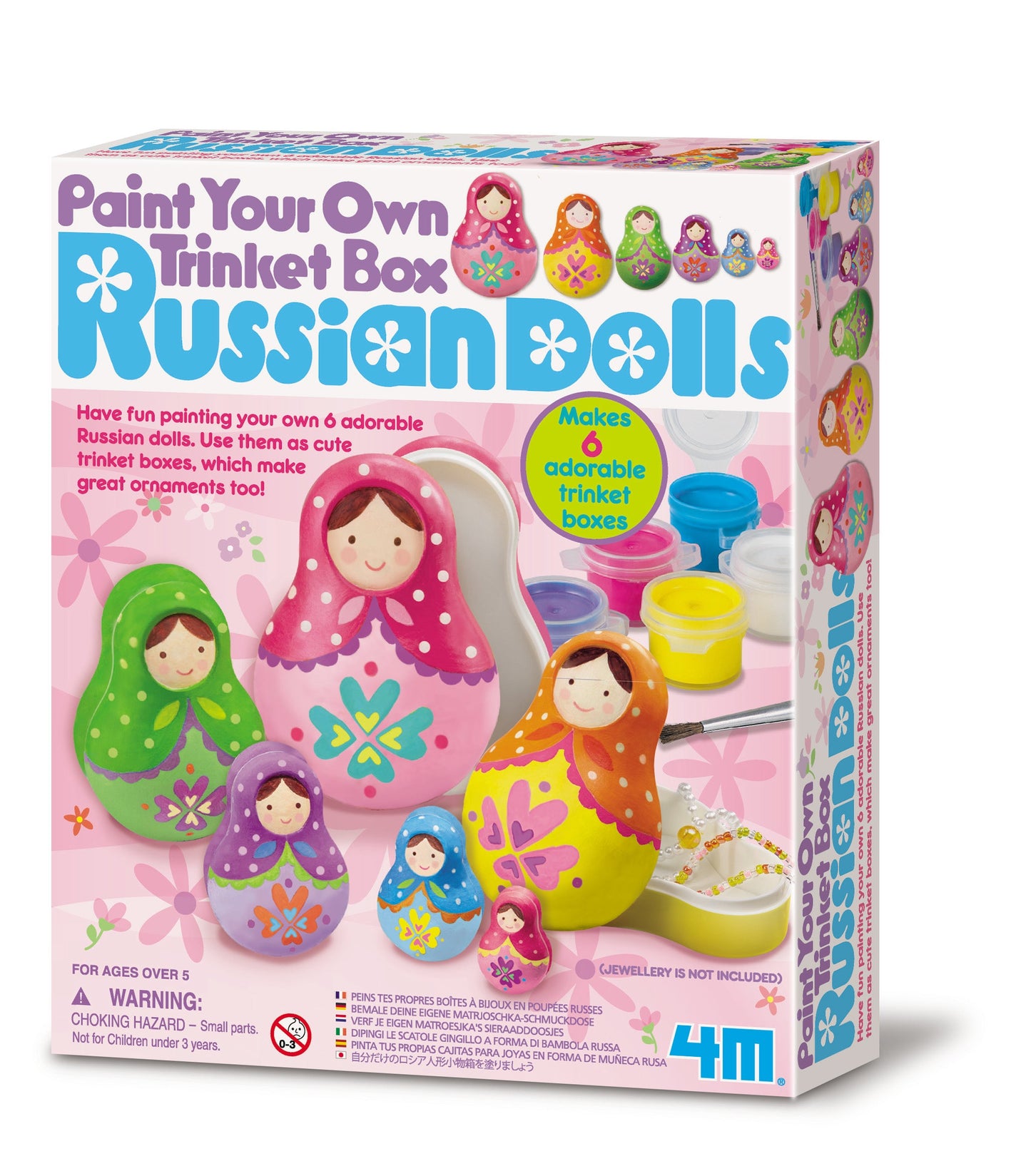 Paint Your Own Trinket Box Russian Dolls