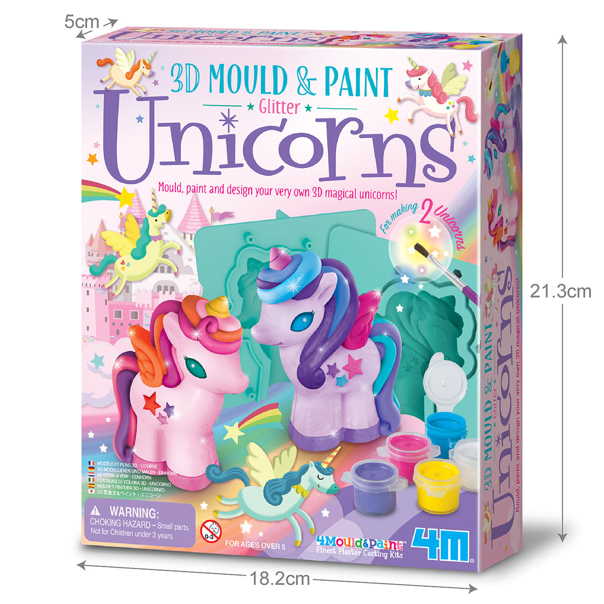 Mould & Paint 3D Glitter Unicorn