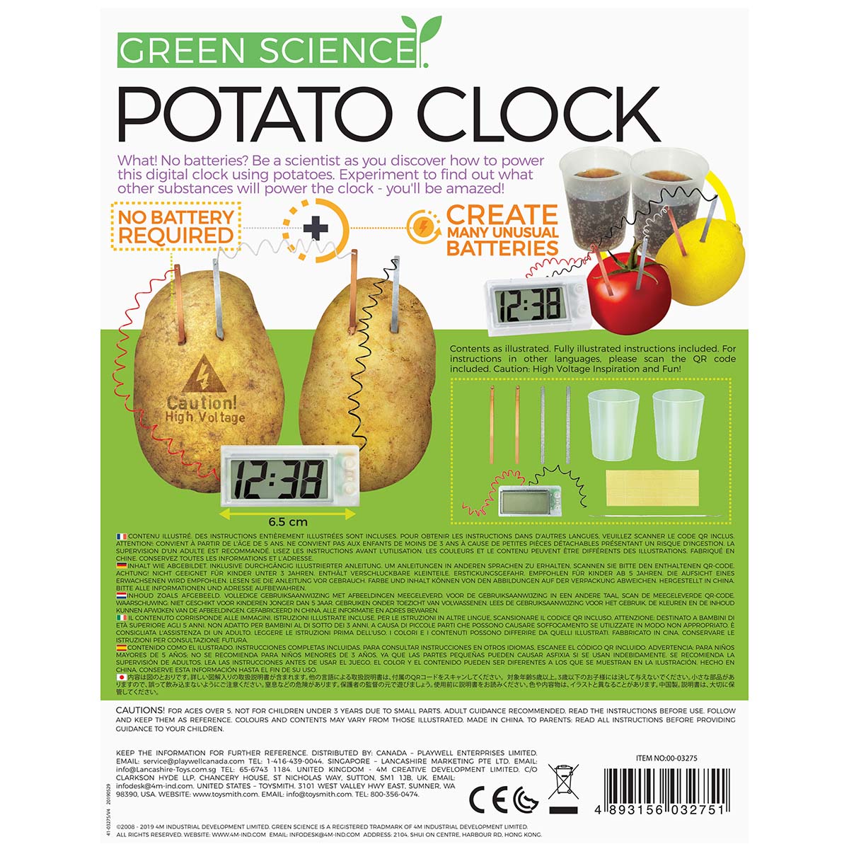 Green Science Potato Clock