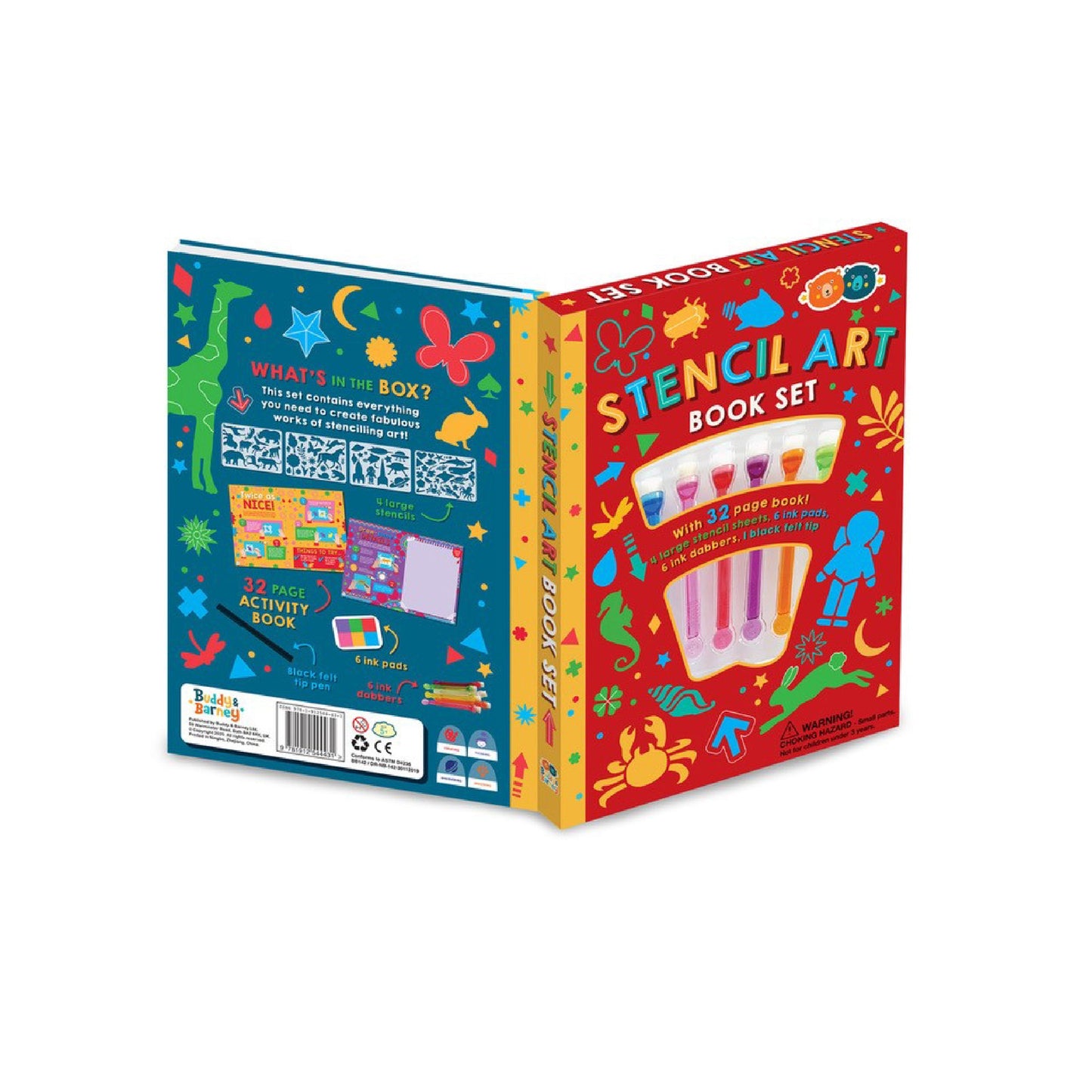 Stencil Art Book Set with Dabbers & Ink