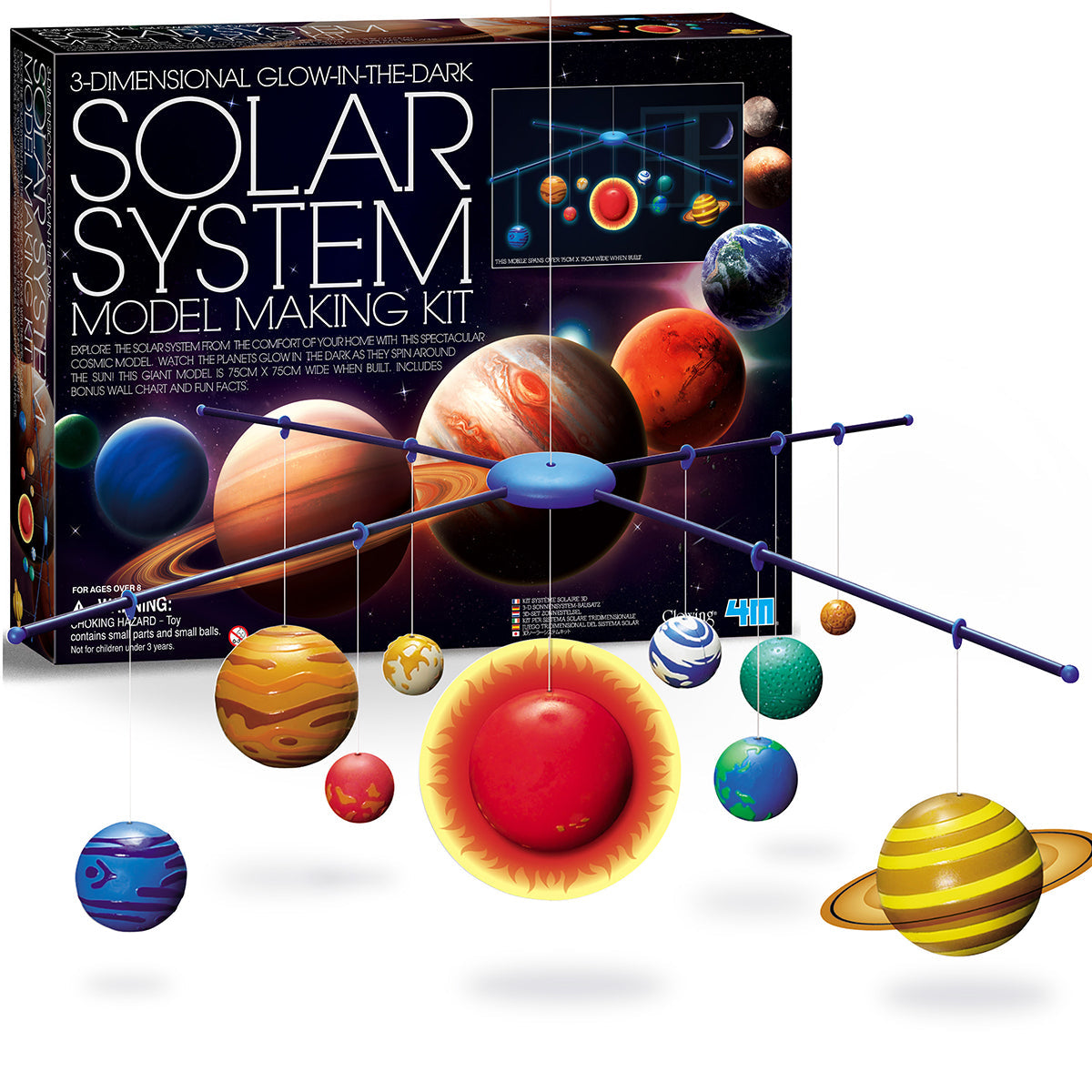 Toy Smith, 4M Glow In The Dark 3D Solar System - STEM Kit