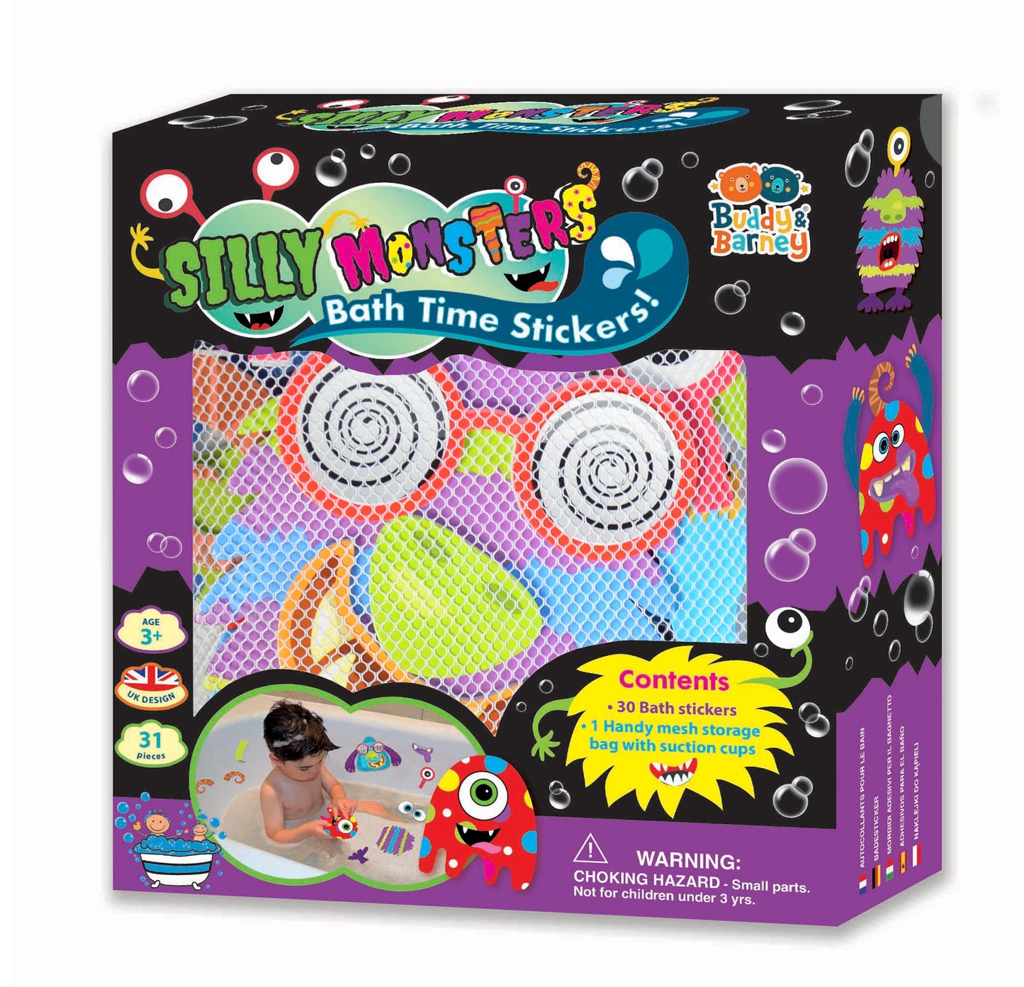 Bath Time Stickers Silly Monsters